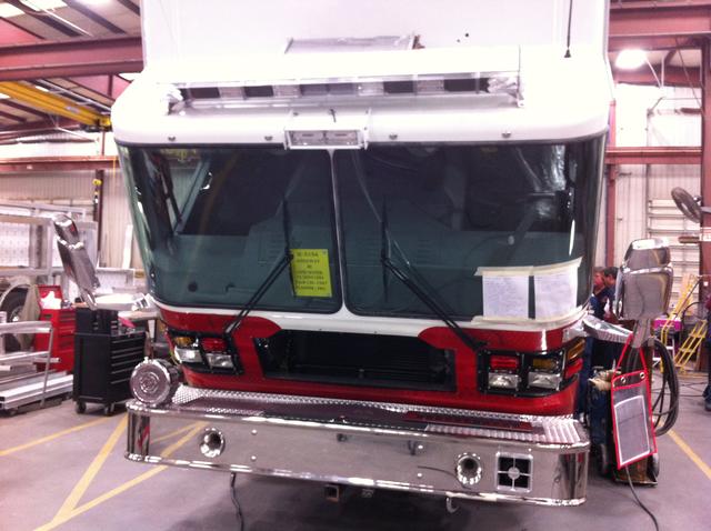 New truck in production at Ferrara Fire Apparatus - 2/21/13